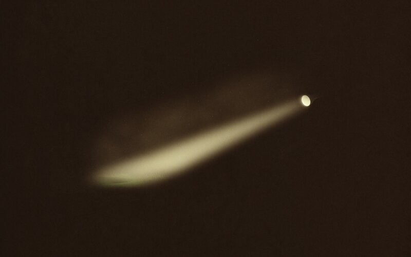 Comet in Dark Sky — Black