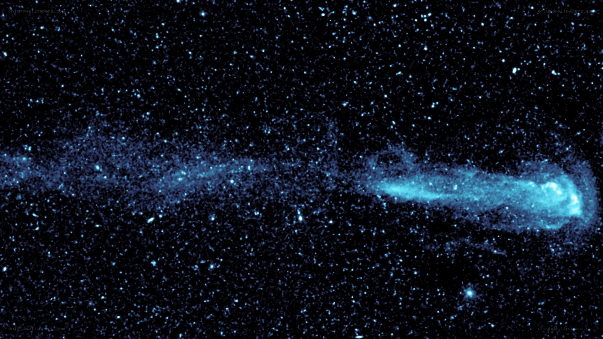 Comet in deep space