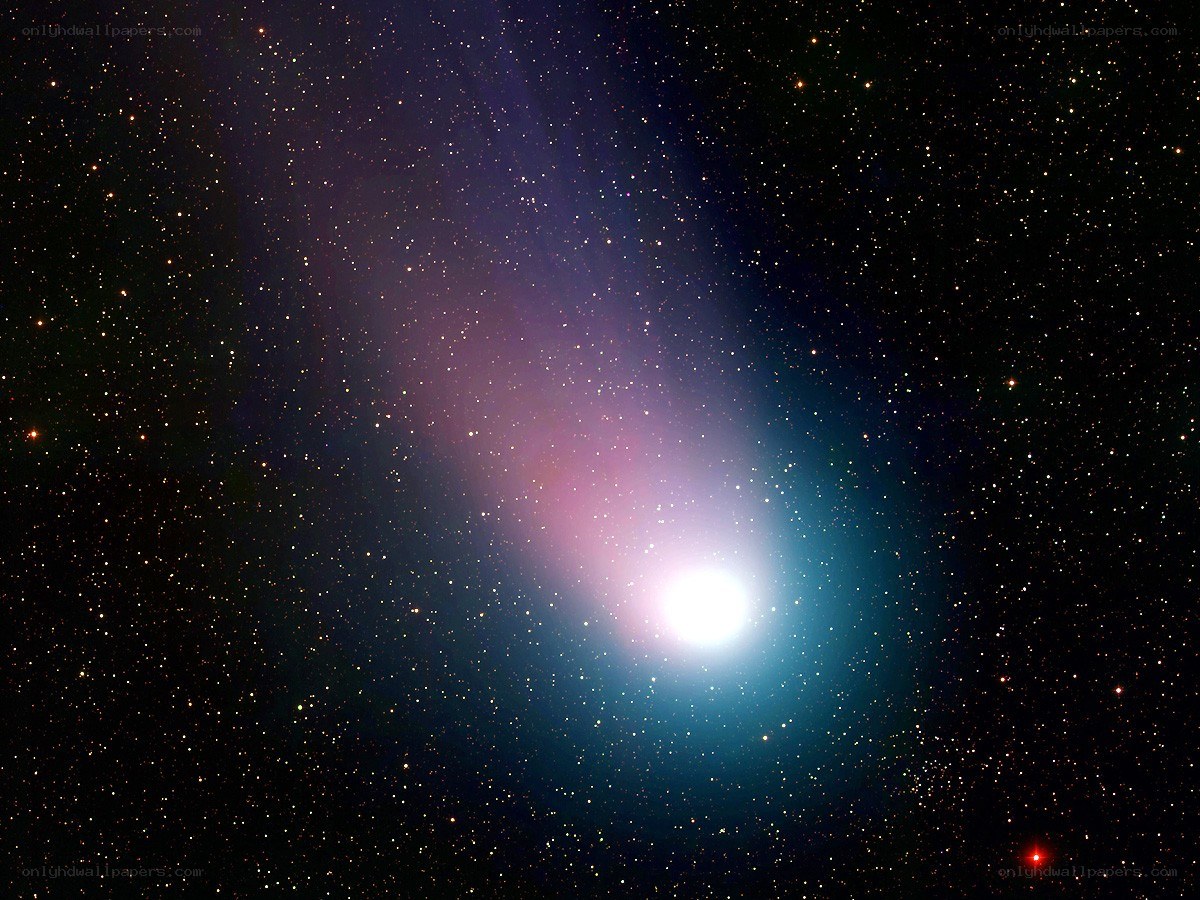 Comet in deep space