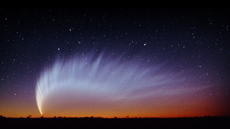 Comet in Night Sky