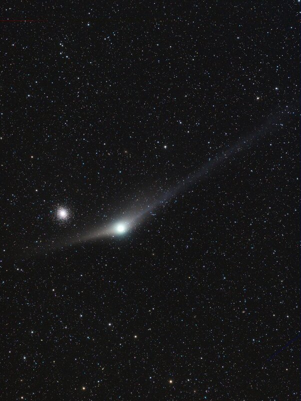 Comet in Space — Black, Serene, Night, Photograph