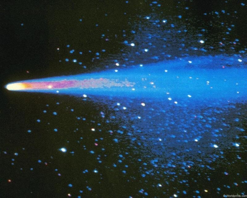 Comet in Space — Blue