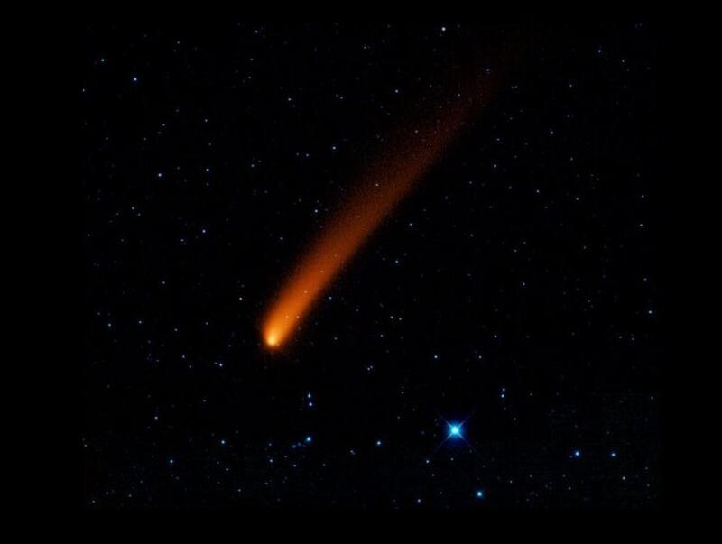 Comet in the night sky