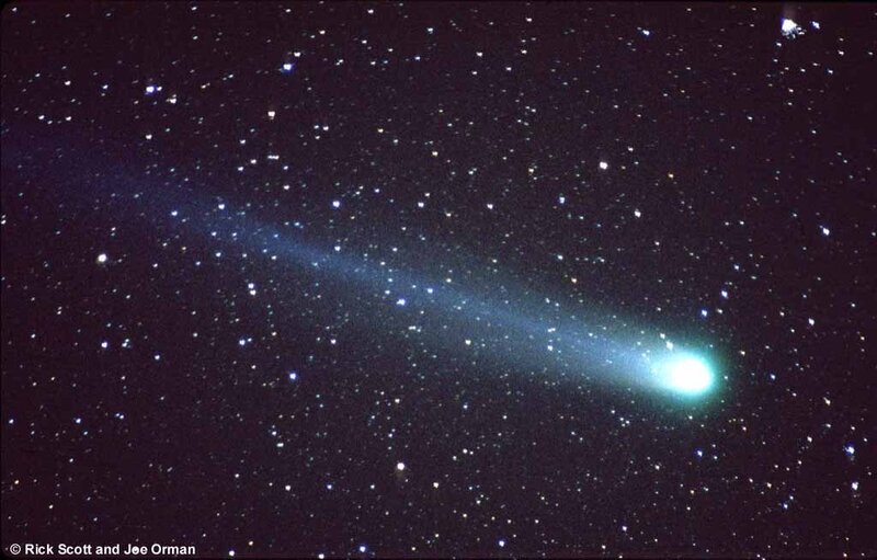 Comet in the night sky
