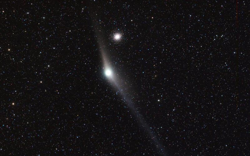 Comet in the night sky