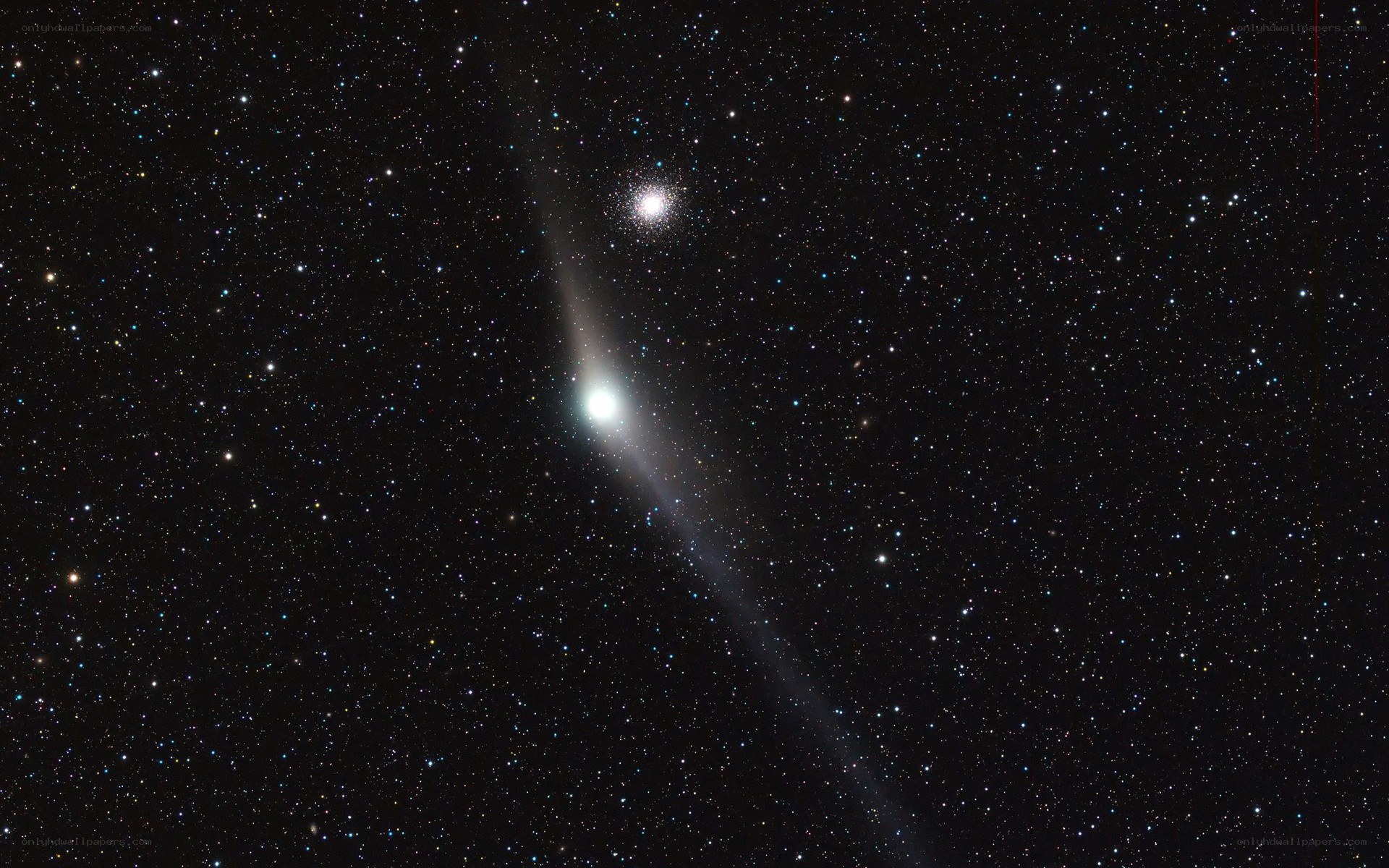 Comet in the night sky