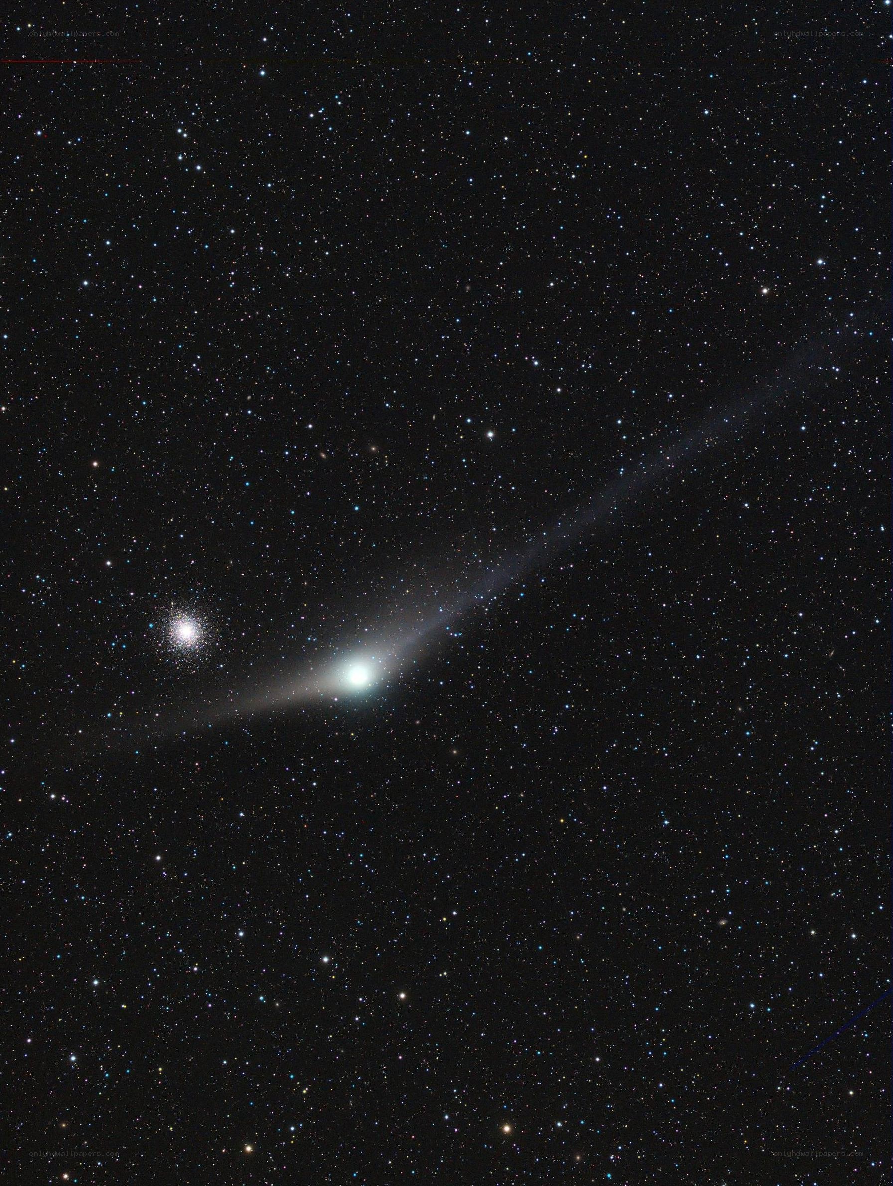 Comet in the night sky