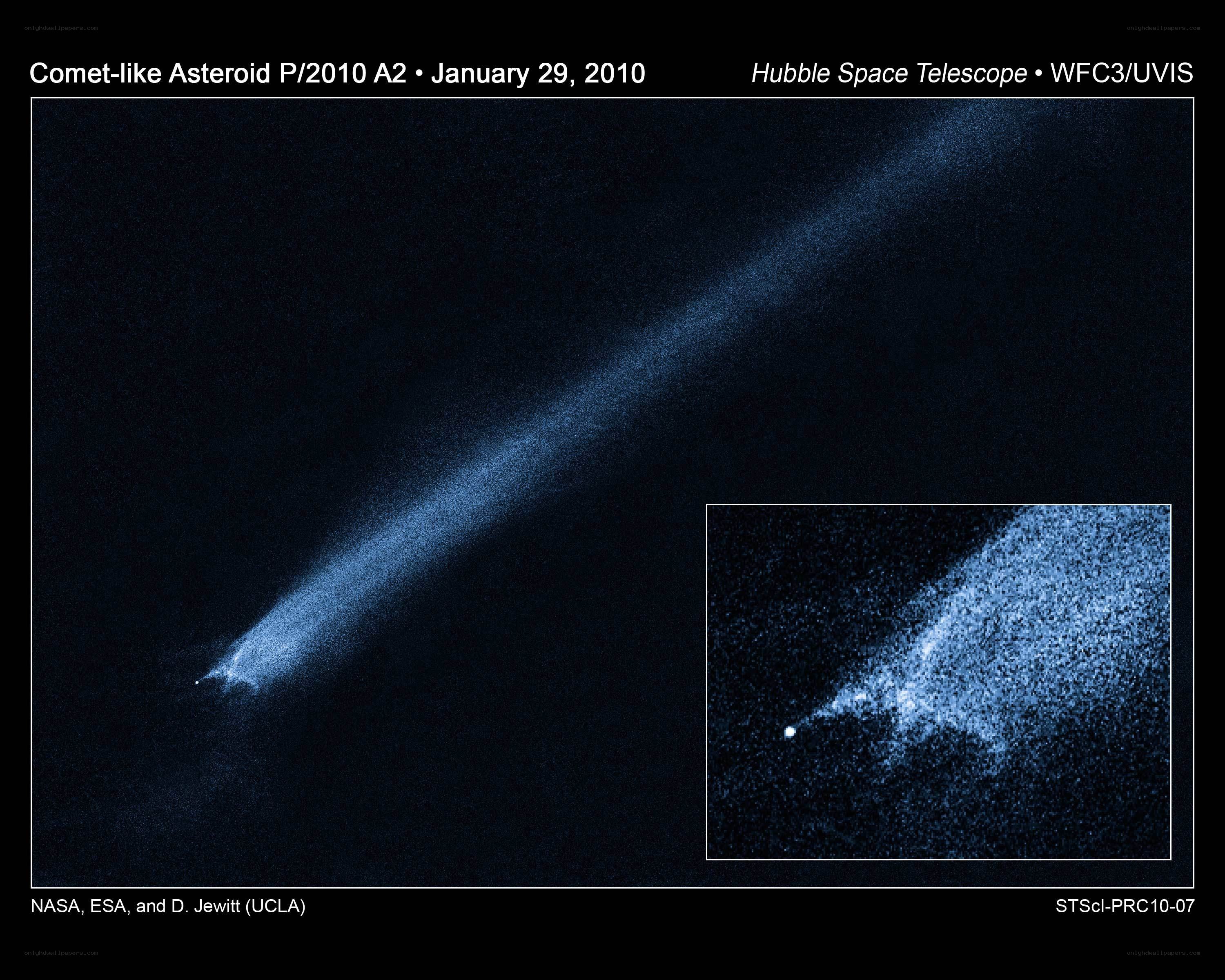 Comet-like asteroid P/2010 A2