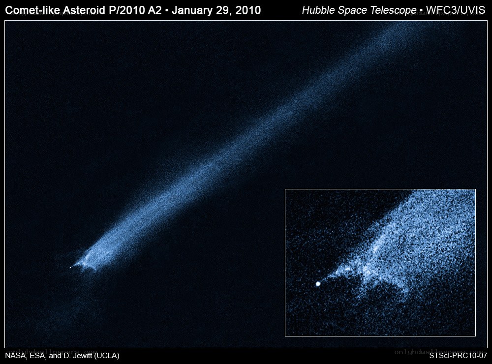 Comet-like asteroid P/2010 A2