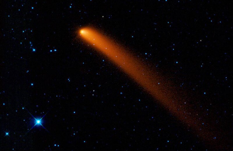 Comet with a bright tail
