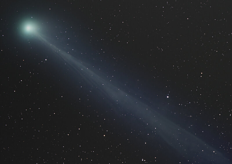 Comet with a long tail