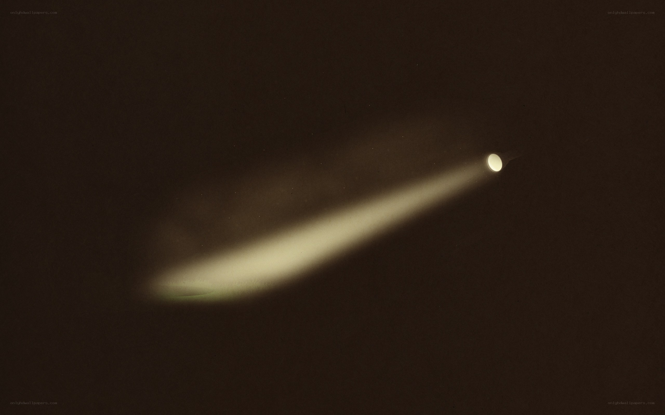 Comet with glowing tail