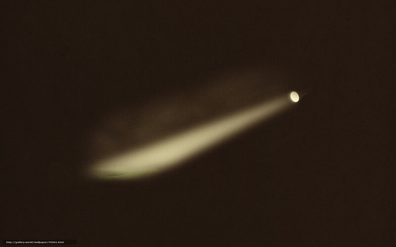 Comet with glowing tail