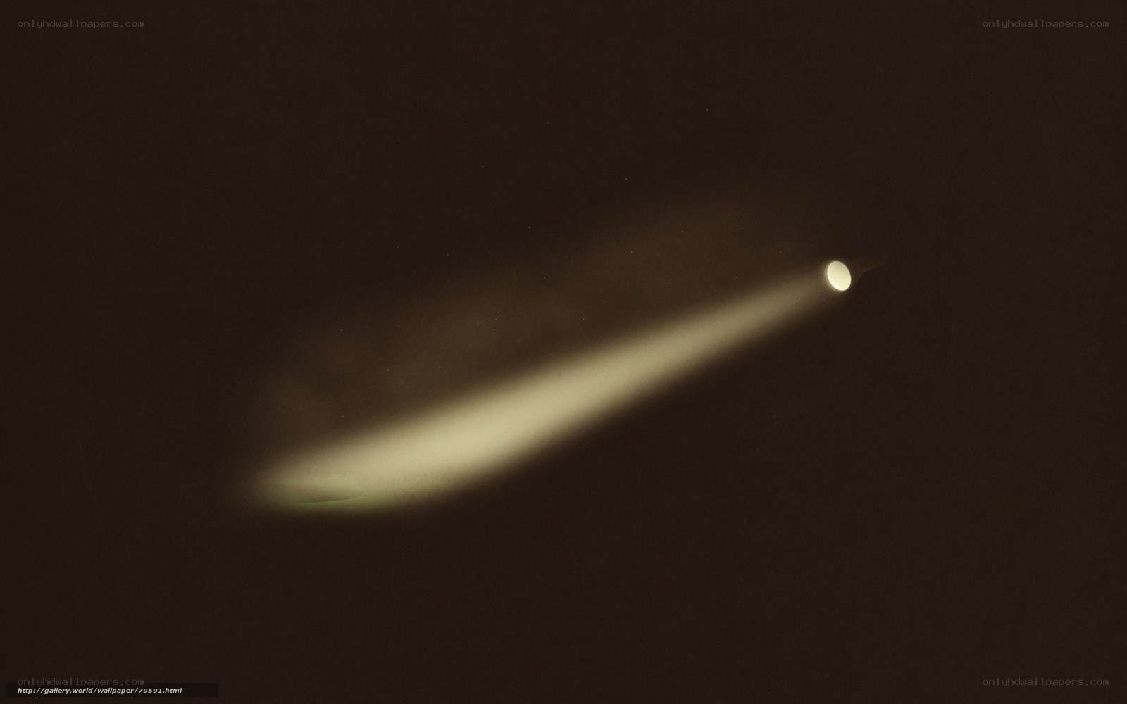 Comet with glowing tail