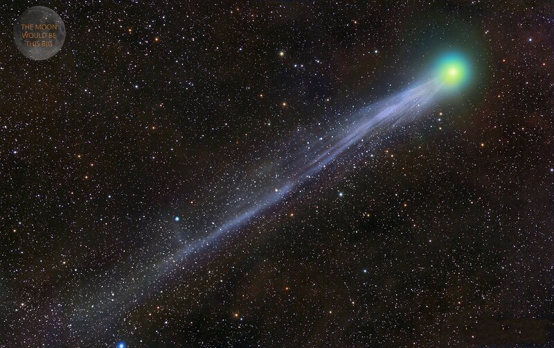 Comet with Long Tail — Black, Dramatic