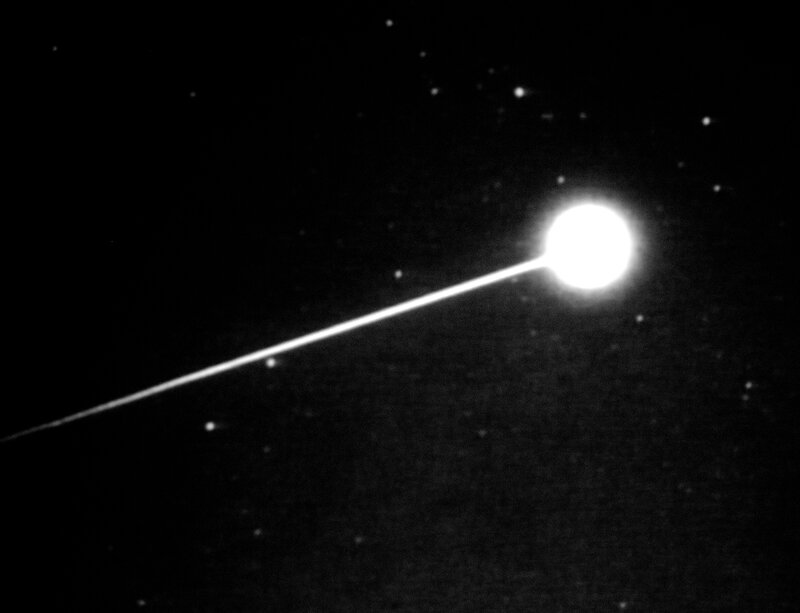 Comet with Tail — Black, Dramatic