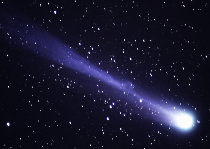 Comet with Tail — Black, Serene, Night