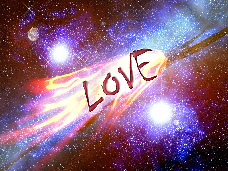 Comet with the Word Love