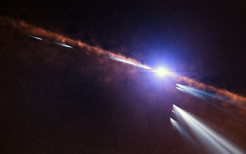 Comets Orbiting Star
