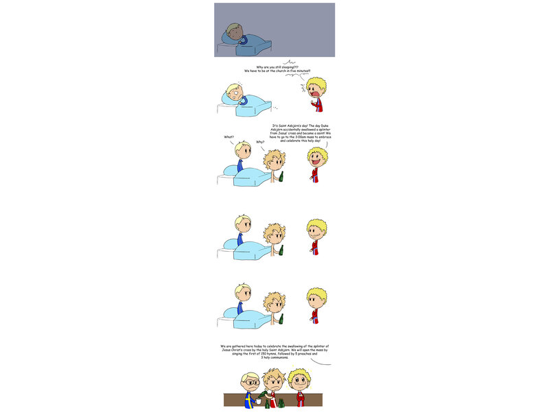 comic about church celebration
