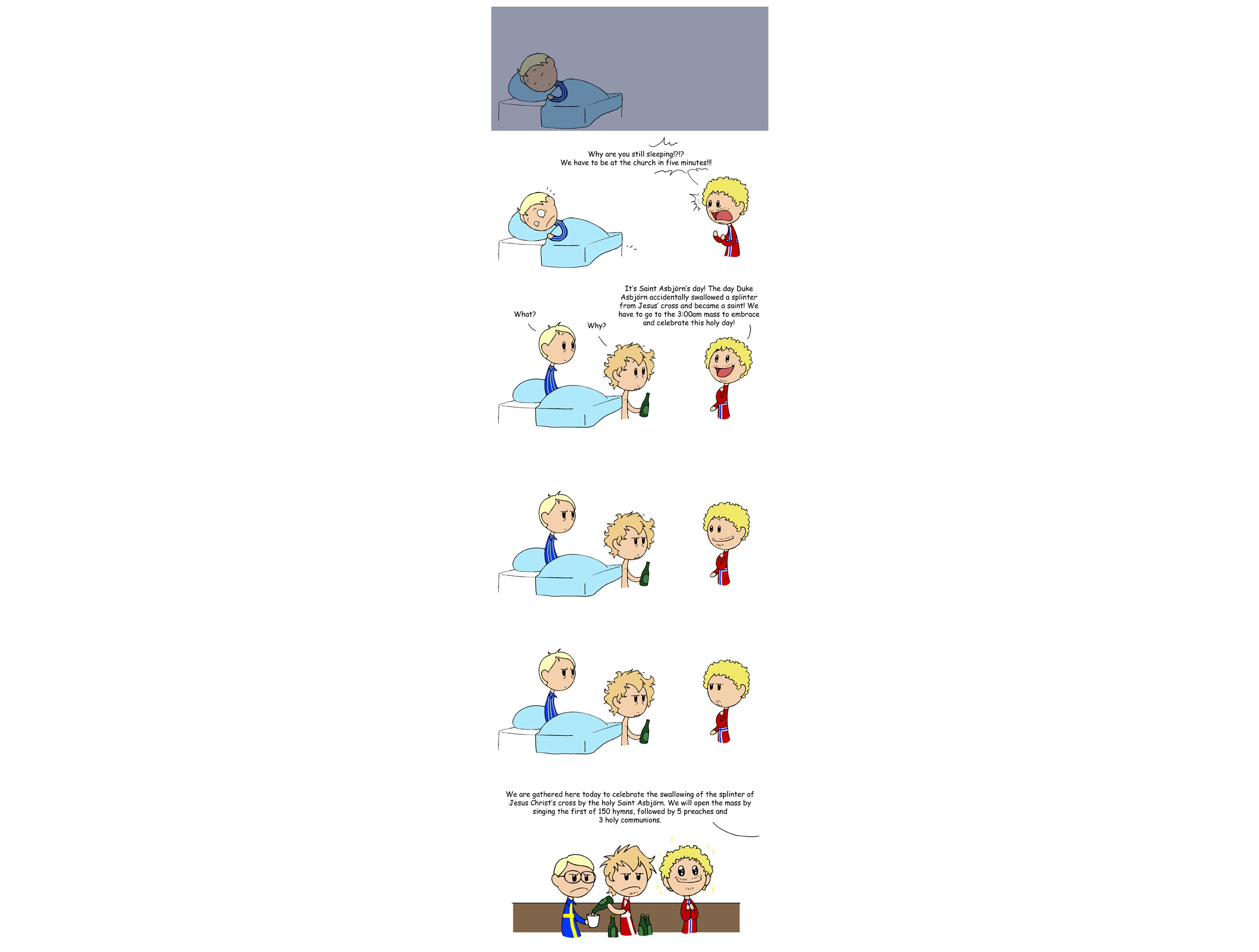 comic about church celebration