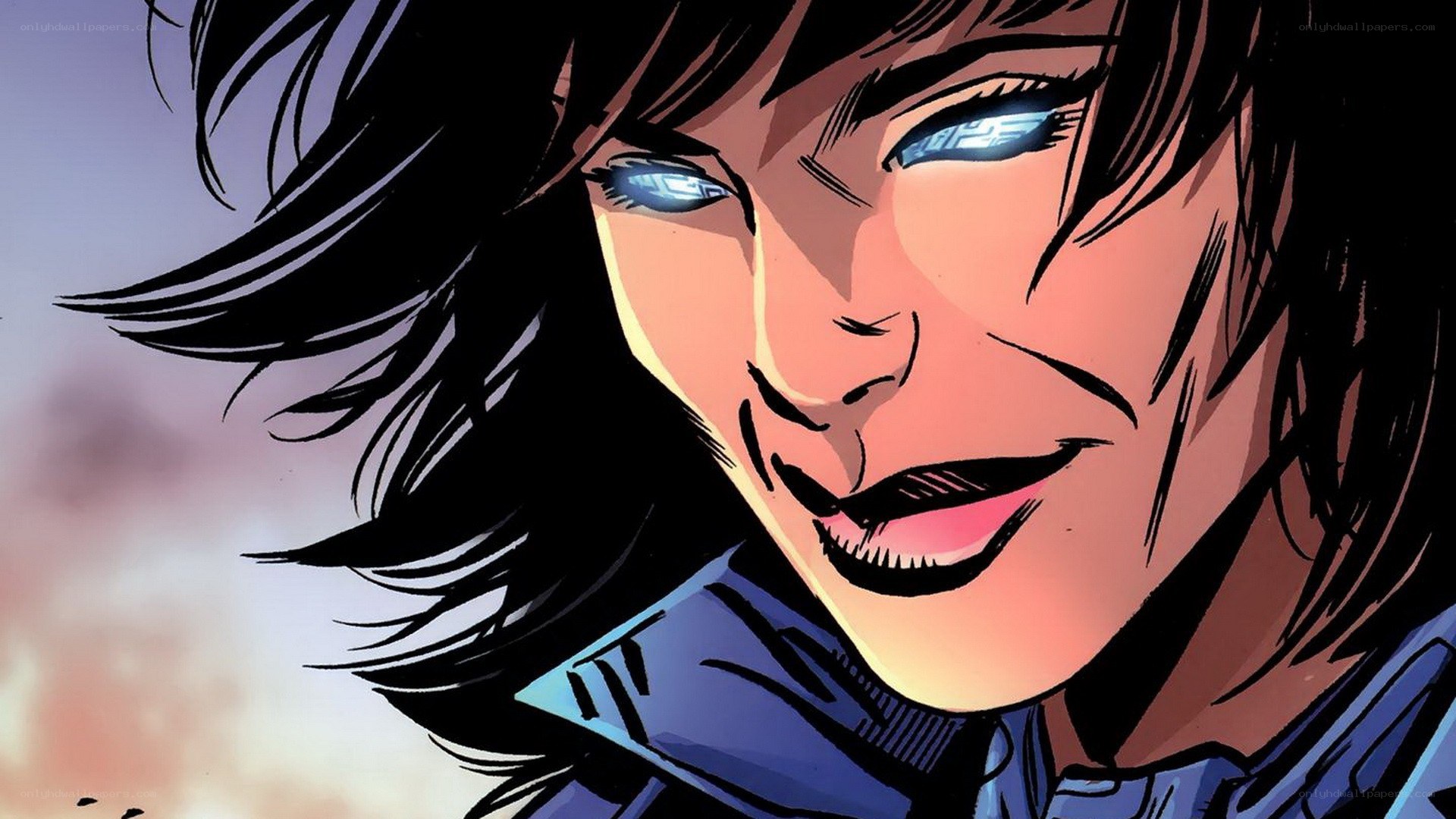comic book character close-up