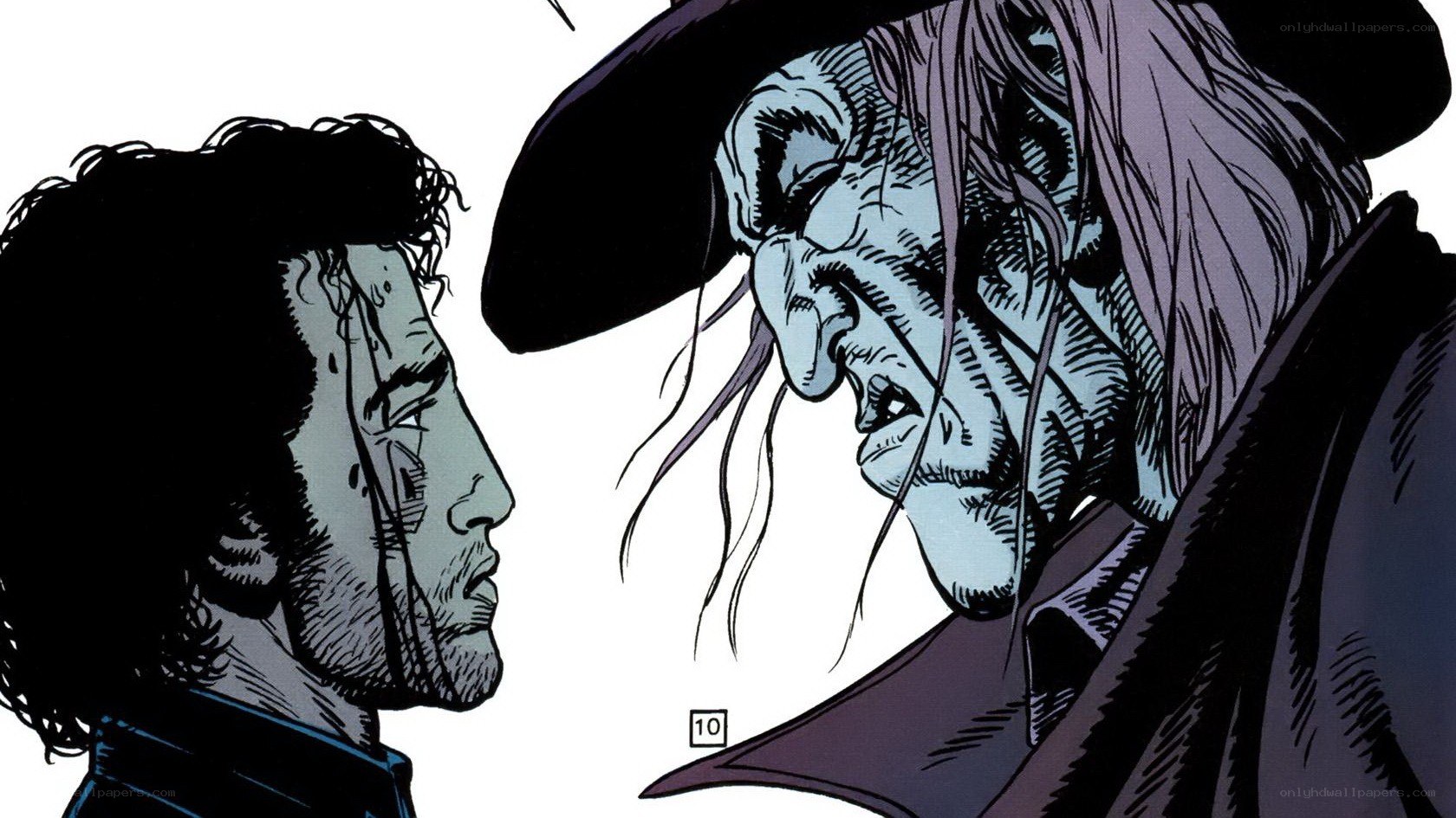 comic book character confrontation