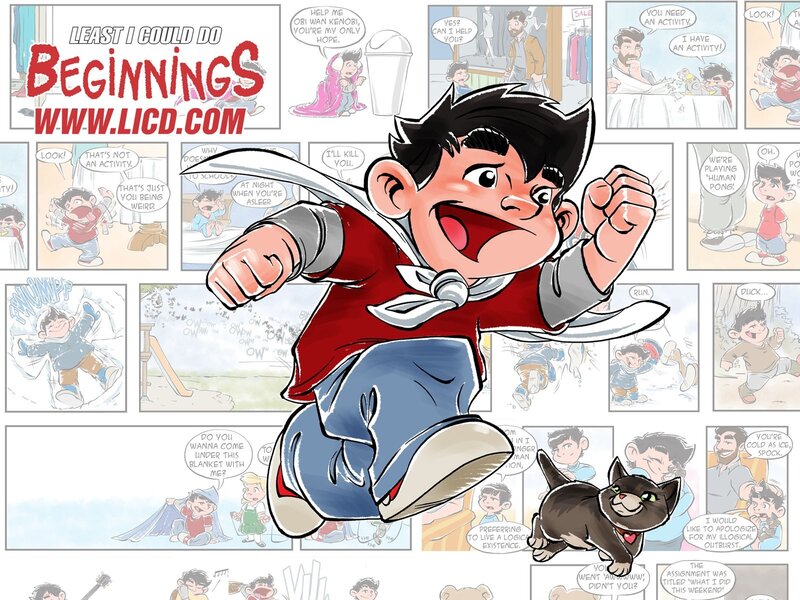 comic book character in action