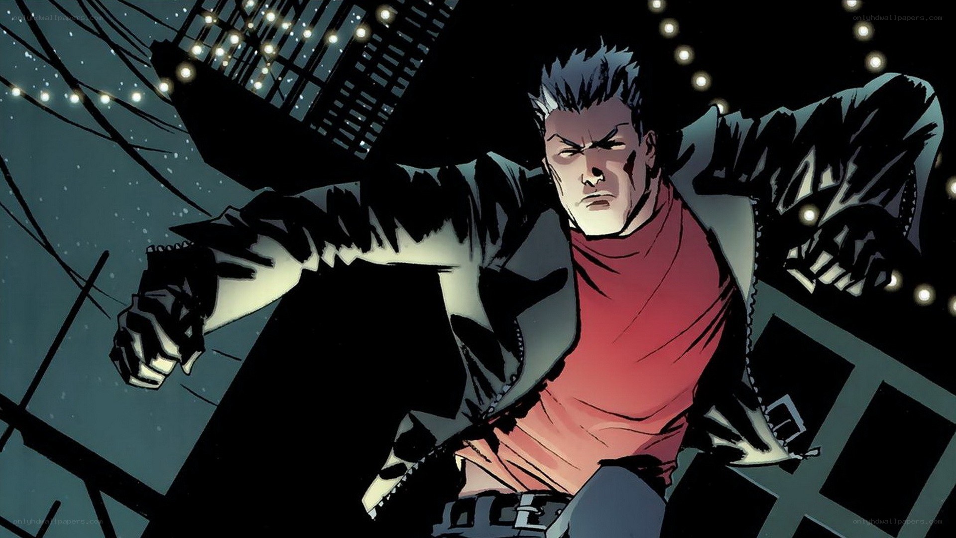 comic book character in action