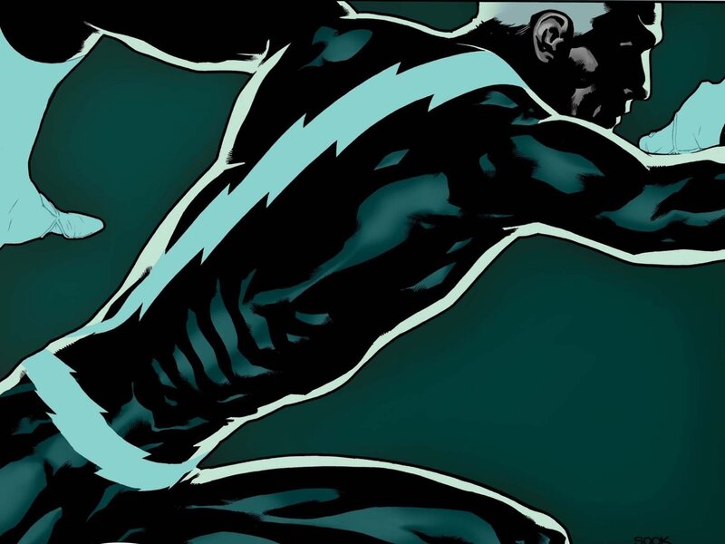 comic book character in motion