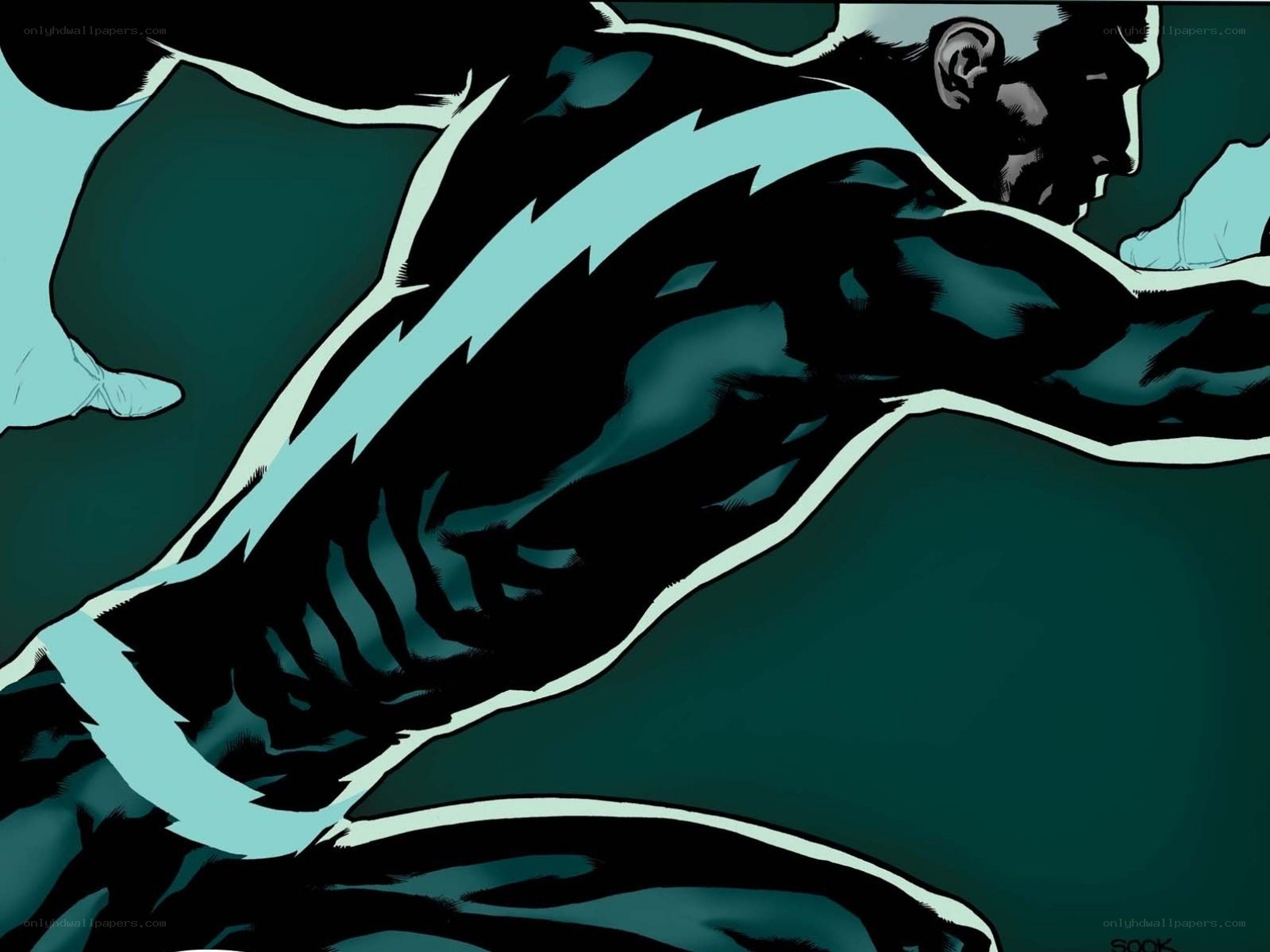 comic book character in motion