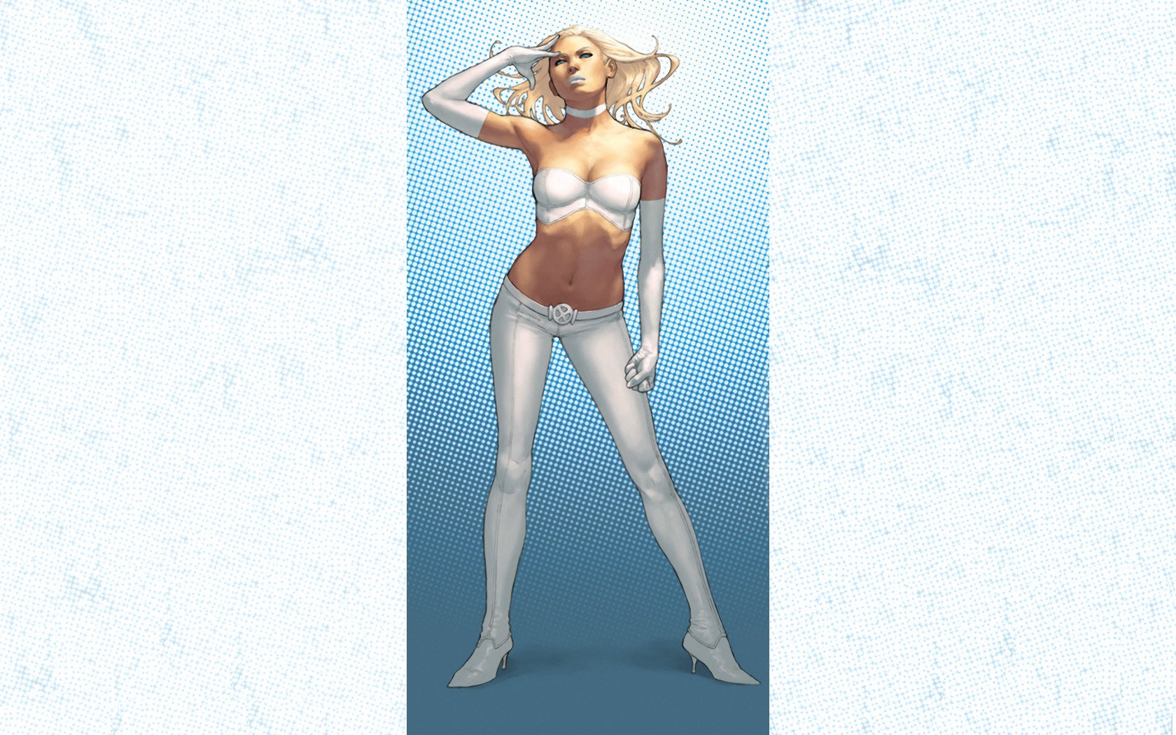 comic book character in white suit