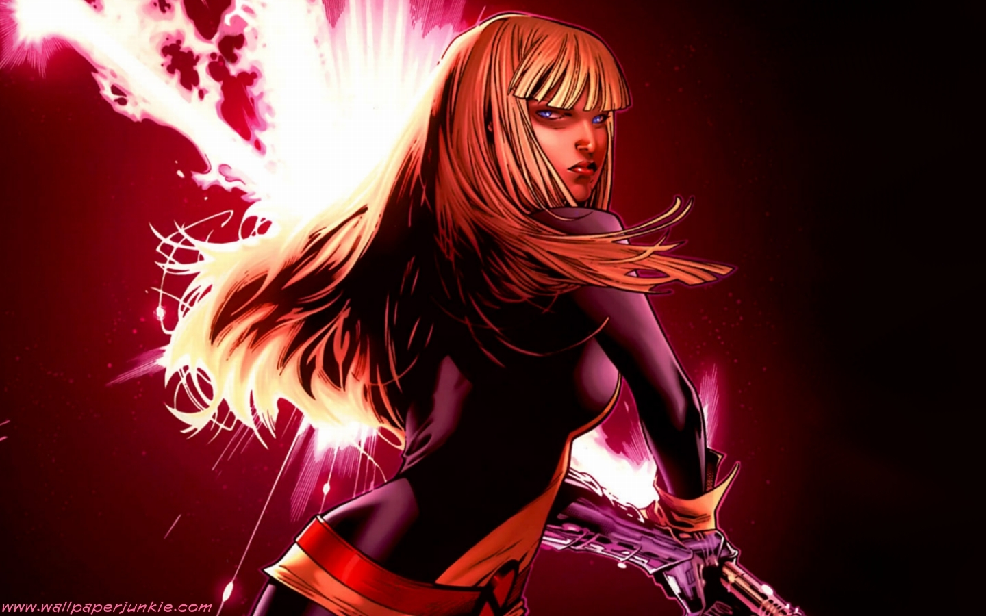 comic book character with energy blast