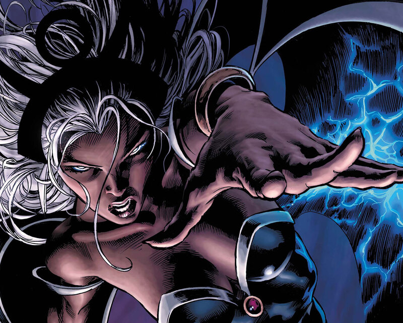 comic book character with lightning
