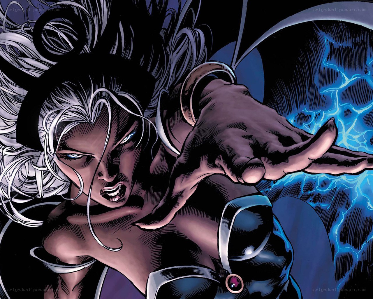 comic book character with lightning