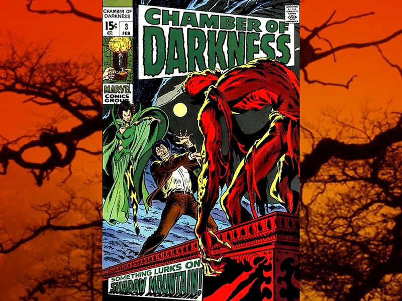 Comic Book Cover Art — Orange, Dramatic, Night, Monster