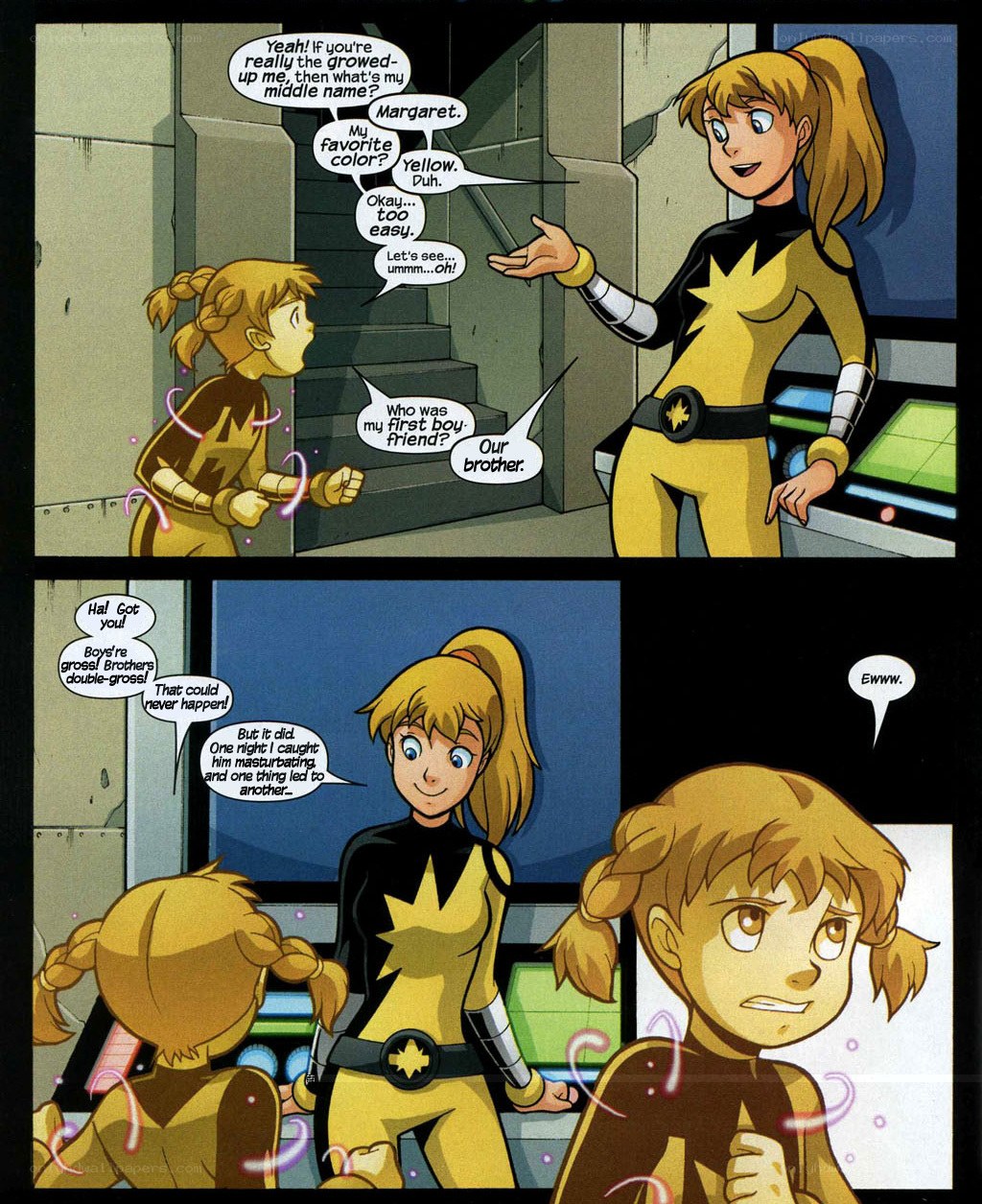 comic book dialogue scene