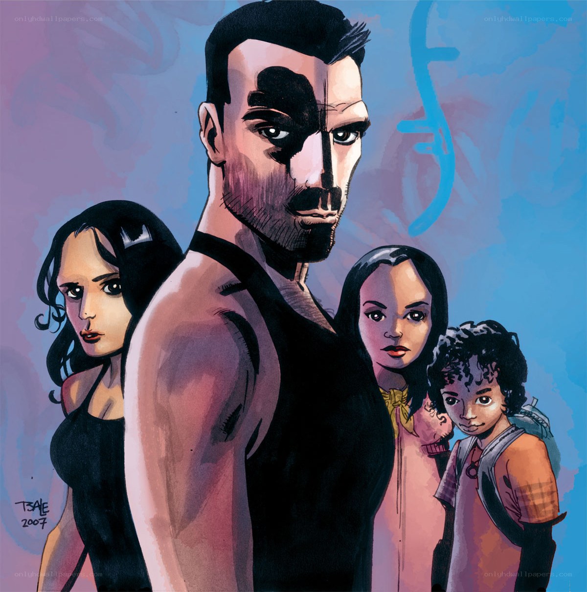 comic book family portrait