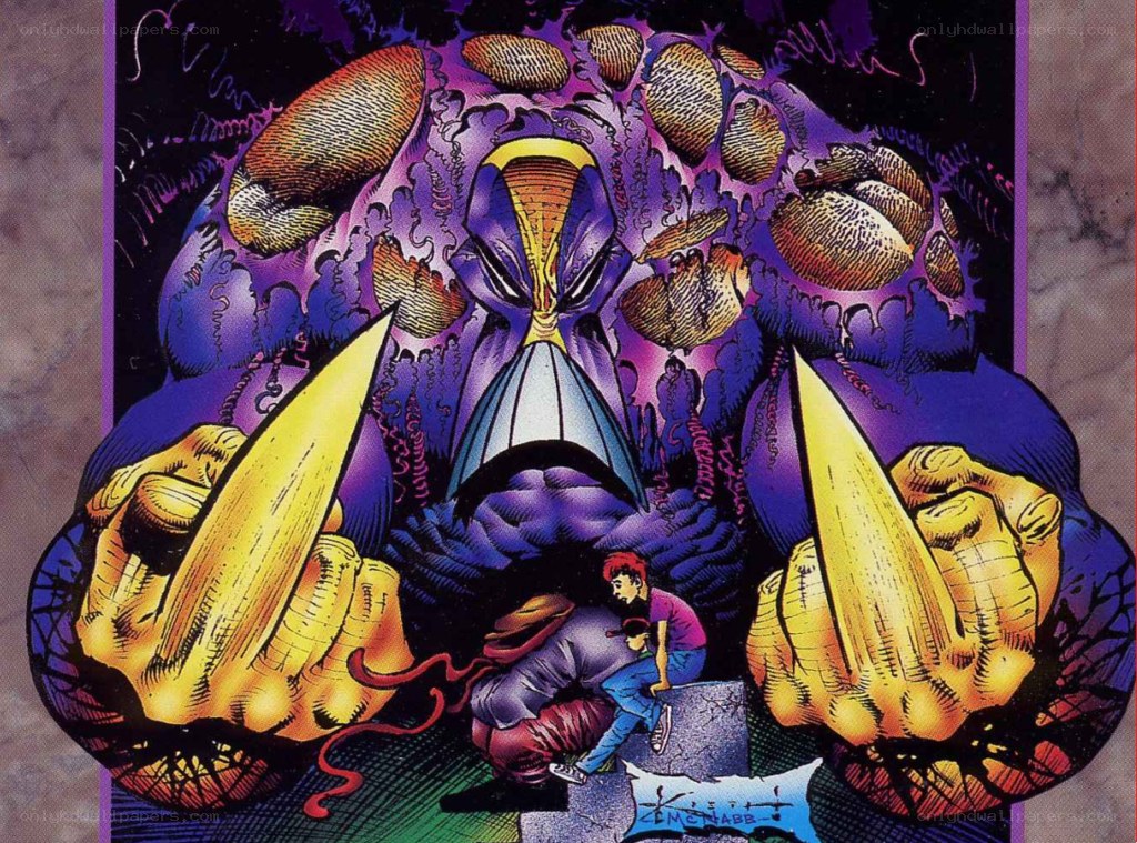 Comic book monster illustration
