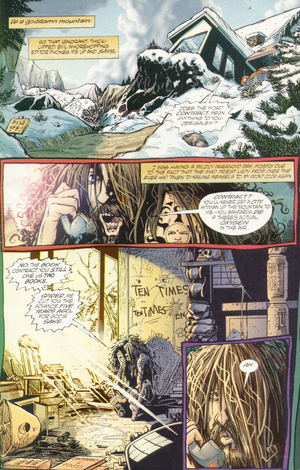 comic book page with phone call