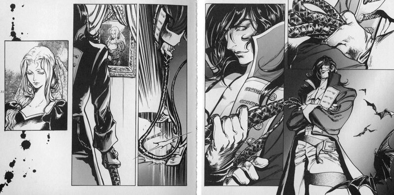 comic book page with vampire theme