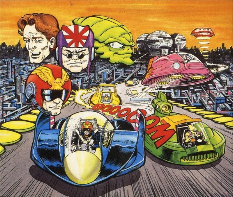 comic book racing scene