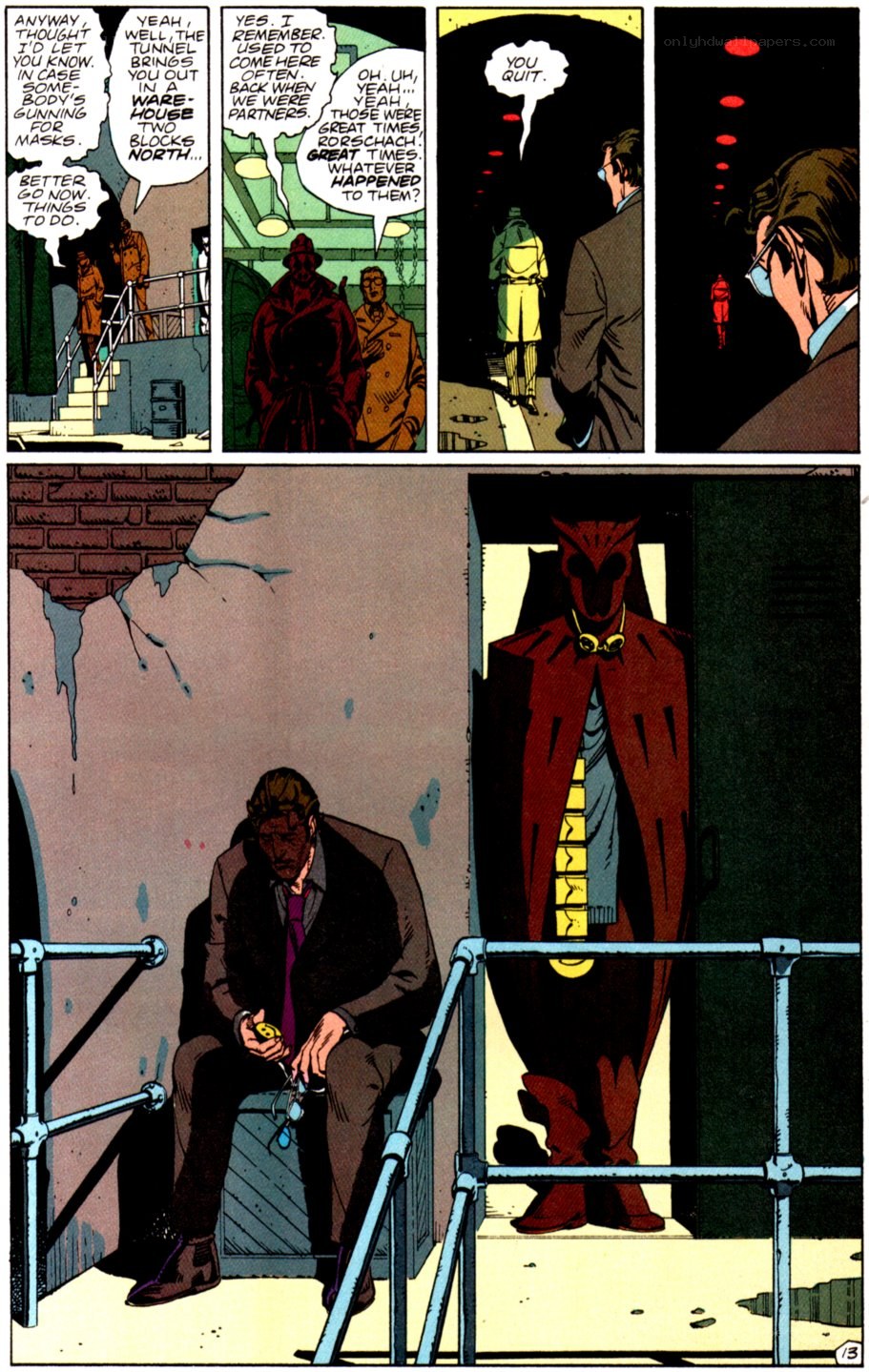 comic book scene with masked figure