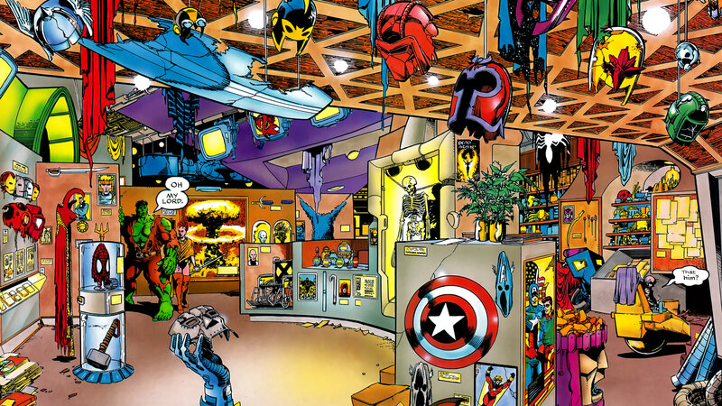 comic book store interior