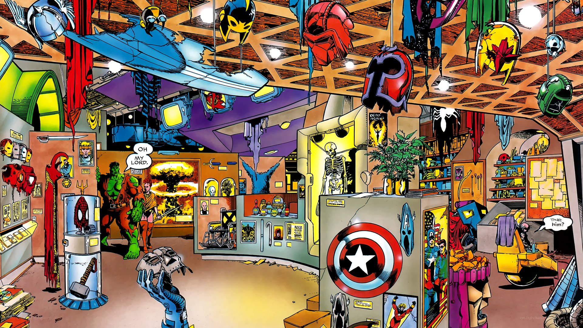 comic book store interior