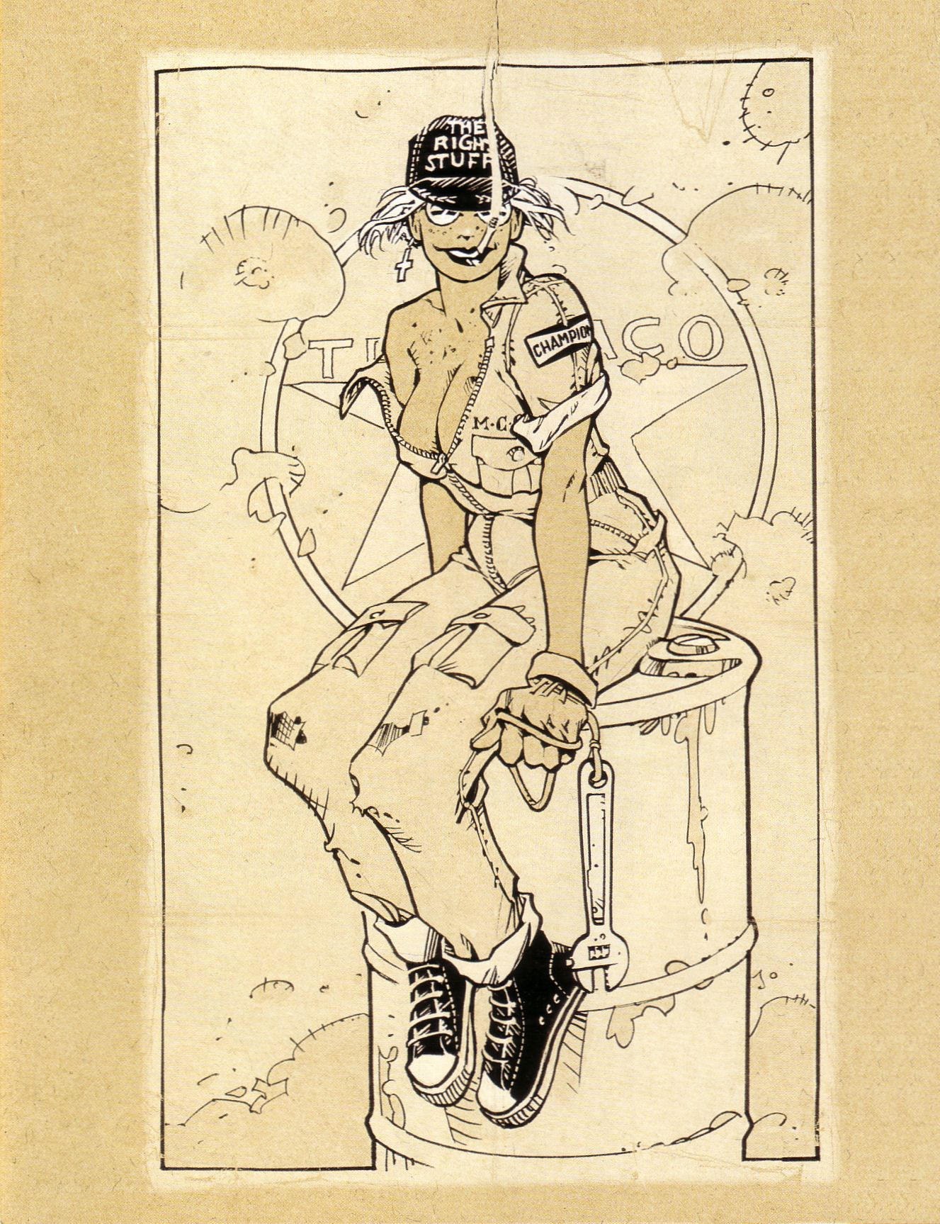 comic character on barrel