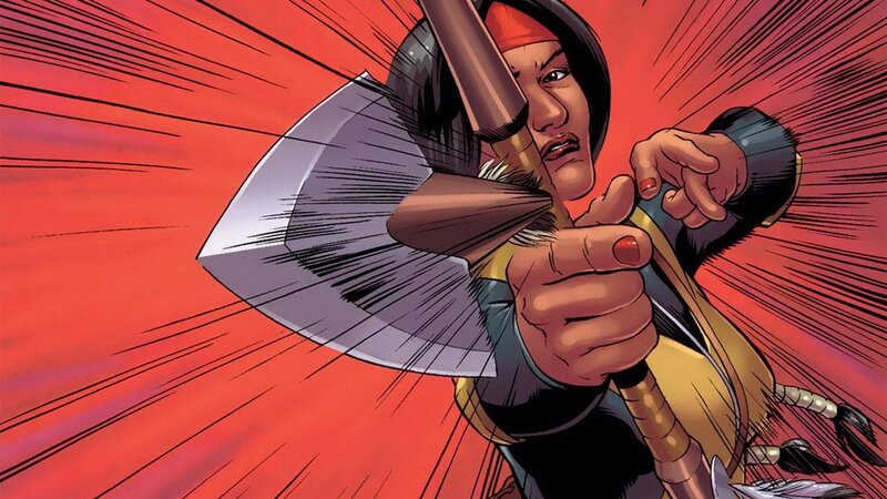 comic character with axe
