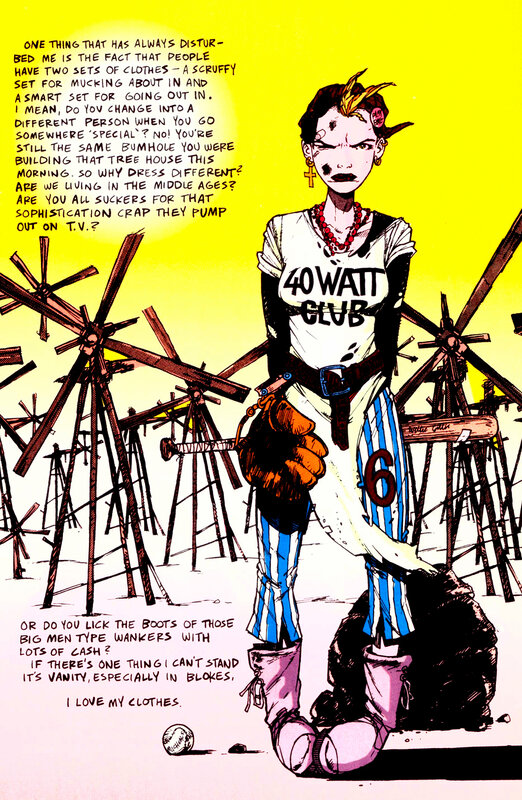 comic character with text