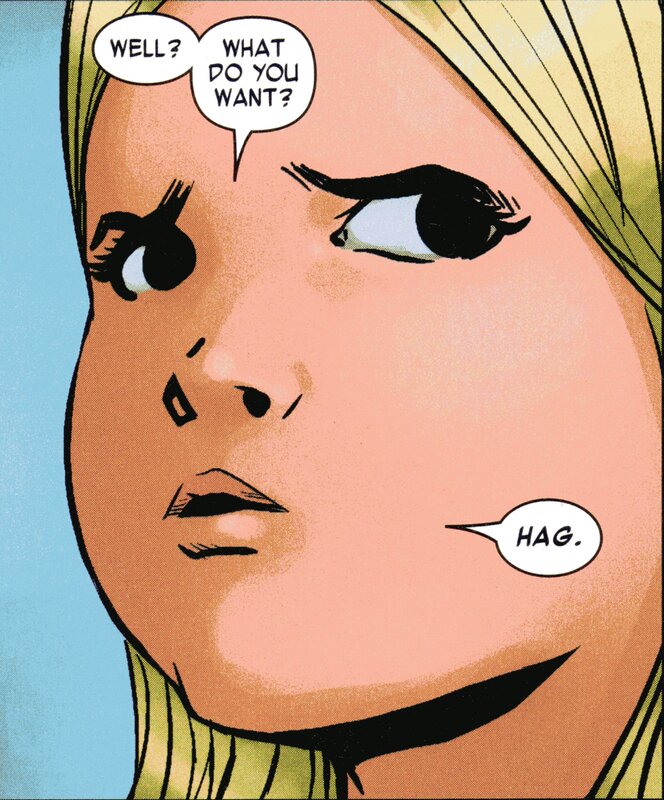 comic panel of a woman