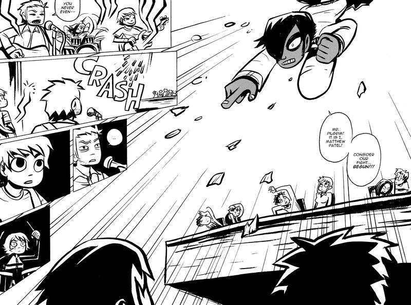comic panel with action scene